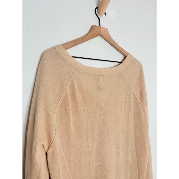 Gap Linen Cardigan Sweater Beige Tan Button Up Womens XL Minimalist - Picture 7 of 9